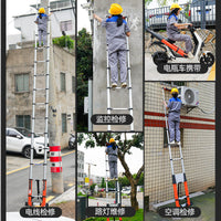 Aluminum Alloy Telescopic Ladder, 5-8m, Portable, with Hook Option, 150kg Capacity
