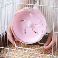 12cm Hamster Wheel and Nocturnal Pet Wheel, Quiet Hamster Exercise Wheel with Stand for Dwarf Hamsters, Sphere-Bearing Smooth Surface