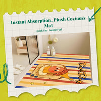 Quick-dry diatomaceous earth bath mat