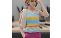 Female Figure Dopamine Girl Style Painted Diorama Figure High Detailed Resin Woman Figurine for Display Cases
