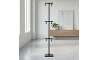 Adjustable Freestanding Bike Rack Indoor Vertical Two-Wheeler Rack Heavy Duty Floor Stand Secure for Children