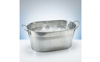 Galvanized Ice Tub Rust-Resistant Cooler Lightweight for Backyard Gatherings