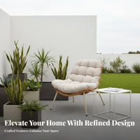 3 Pieces 3-Piece Woven patio Set WickerdesignPiece Outdoor Seating weather-resistant Space-Saving for pairs, Adults, Porch, Deck