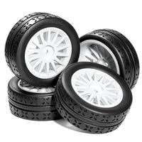RC Car Tire 1:10 Off-Road Modified 2.7 Inch White Wheel Hub Thickened Wear-Resistant Sponge Tire 70mm Universal