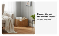 Corner Lidded Basket Space-Saving Household Storage With Handles for Homeowners