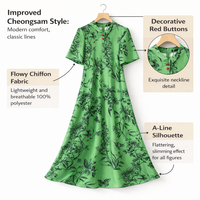 Plus Size Floral Maxi Dress with Three Quarter Sleeves for Women, Round Neck Flared Wedding Guest for Summer, Extended Sizes