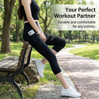 Leggings for Women UK High Waist with Pockets for Gym Workout, Nylon Compression Material, Plus Size Activewear