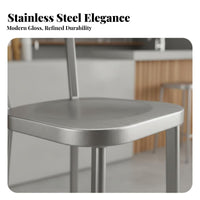 Manufacturing-inspired design Upholstered Highspine Stool with spinerest Bar Chair Modern Design Seating Furniture Sturdy Construction for Business Owners, Homeowners, pairs, Cafe, Front Desk, Restaurant, Dining Room
