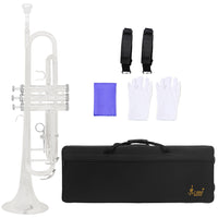 Professional Silver-Plated Brass Bb Trumpet for School Bands, Cross-Border Wholesale