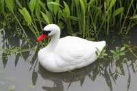 Black and White Swan Ornament PE Blow Molded Garden Decoration