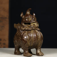 纯铜甪端香炉瑞兽熏香炉家用室内铜工艺品香道檀香茶创意家居装饰
