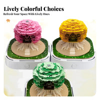 Creative Gift 3D Paper Sculpture Calendar Includes Acrylic Dust Cover Tear-Away Treehouse Notepad Light Up Base for Desk, Study Room