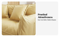 Armless Low Sofa synthetic Fabric Upholstery Lounge Seat Modern Minimalist design Thickly Padded for Students, Teenagers