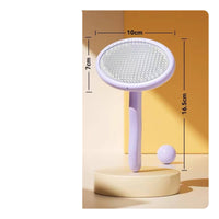 Slicker Brush Curved-Handle Grooming Brush Ergonomic for Cats, Pet Owners