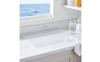 White Wire Rack Shelf Easy Installation 48-Inch Closet Shelf Rust Resistant Household Storage for RV, Warehouse