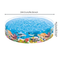 Foldable Hard Plastic Dog Pool, Leak-Resistant, Portable