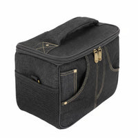 Guitar Amplifier Carrying Bag Shoulder Strap Compatible Denim Style Amp Storage Bag With Pockets Crossbody Amp Case for Guitarists, Gigs, Rehearsal