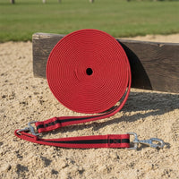 Long-Lasting 8 Meter Lunge Line Swivel Snap Hook Horse Lunge Rope Weather Resistant Equestrian Circling Rope for Equestrians, Groundwork, Riding Arena, Paddock