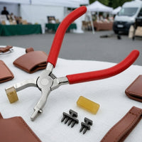 Leather Punching Plier Clamp-Style Leather Punching Tool with Replaceable Head Pliers Hand-Operated Heavy Duty