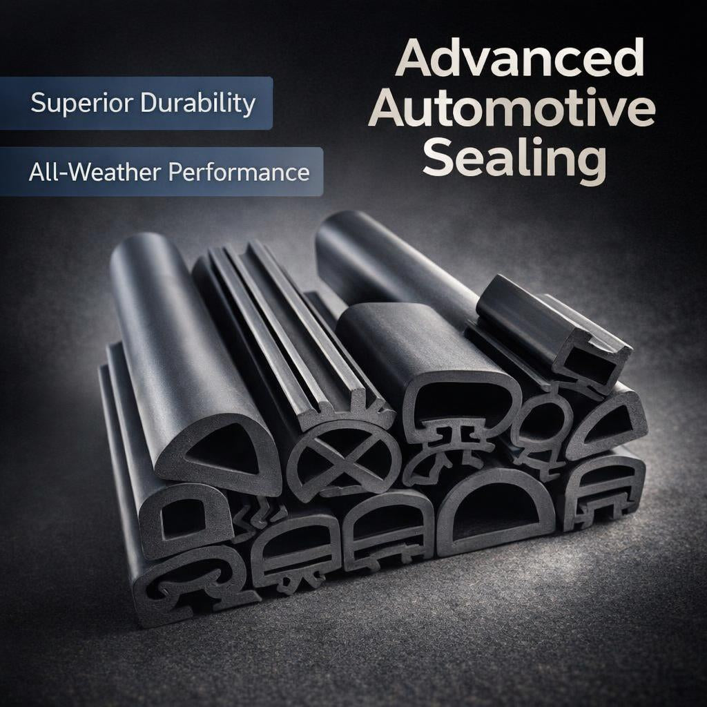 Waterproof Rubber Seal Strip for Car Doors, EPDM Mushroom Head Weatherstrip, Automotive Frame Trim