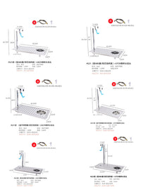 BEILAIFEI Stainless Steel Kitchen Faucet with Glass Rinser, Model TS463214