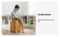 Circular bookcase Bench Multi-Functional Public Furniture Upholstered padding