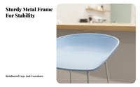 Saddle Seat Stool Nordic Design Wireframe Saddle Stool Minimalist Design Sturdy Frame for Kitchen Island, Restaurant