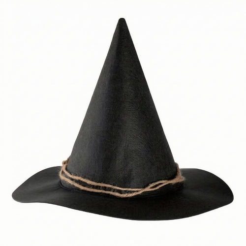 Black Pointed Wizard Hat Halloween Wide Brim Wizard Hat Festive Celebration