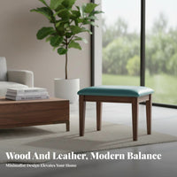 Upholstered Entryway Bench Solid Wood Frame Low Stool High-Density Foam Filling