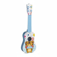 Early Learning Children's Ukulele Nylon Strings Mini 4-String Guitar Lightweight Cartoon Guitar Toy Adjustable Knobs for Children, Toddlers, Beginners