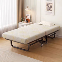 Foldable Daybed Lockable Wheels Single Daybed Bed Furniture