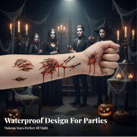 Waterproof Fake Wound Sticker authenticistic Design Fake Wound Decal three-dimensional Effect Special Effects Makeup Skingentle for practical jokesters, actors, Stage Performances
