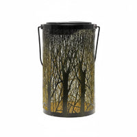 Solar Projection Lantern Weather Resistant Tree Pattern Shadow Lamp for Balcony