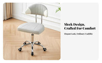 Armless Low-Back Roller Chair Five-Star Base Armless Rolling Stool Thick Cushion