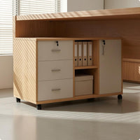 Mobile Office Storage Cabinet Low-Profile Mobile File Cabinet Caster Wheels