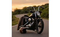 Metal Straight-Crossbar Handlebar Bent Motorcycle Handlebar with Risers Upward Swept Riser Ergonomic