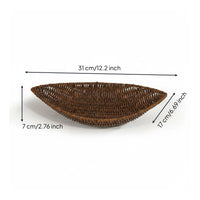 Rattan Snack Basket Lightweight Fruit Basket Tray Space Saving