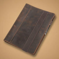 Refillable Business Padfolio Vintage Design Document Organizer for Meetings, Men