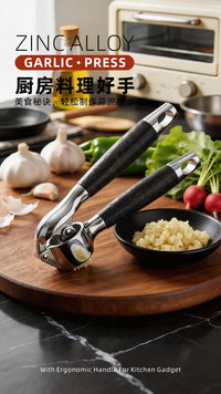 锌合金压蒜器电木手柄防滑耐用厨房小工具压蒜泥器手动蒜蓉器捣蒜