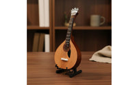 Miniature Portuguese Guitar Fine Workmanship Portuguese Guitar Model Includes Stand and Case Wooden Instrument Ornament for Music Lovers