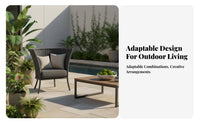 3 Pieces 3-Piece Woven Seating set sun-resistant 3 Piece Patio Seating Group Padded pads Ergonomic Design for Hotel Owners