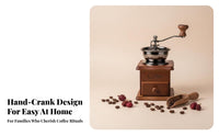 No Electricity Needed Manual Coffee Grinder Adjustable Grind Size Hand Crank Coffee Grinder Portable for Travel, Camping