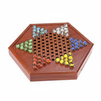 Chinese Checkers Board with Storage Drawer Deluxe Design 6 Player Marble Game