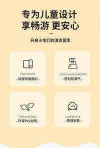婴幼儿水上浮床儿童游泳圈宠物小船浮排气垫充气游泳池海洋球池 【海盗船】充气底+手泵合适110斤内