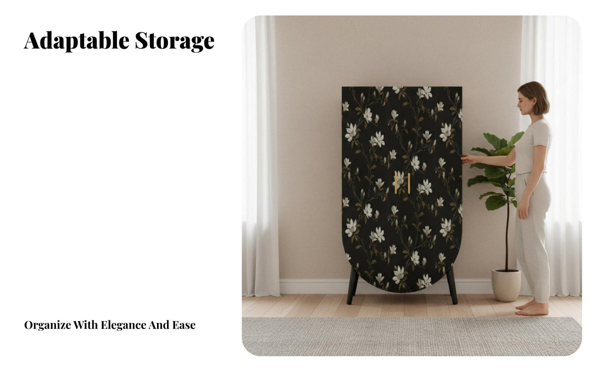 French design Arched Top Armoire Installationconvenient Clothes Closet Vintage Design Clothing Cabinet installation-not-requiredstanding for Homeowners, Families, Renters, Living Room, Cloakroom, Apartment, Entryway