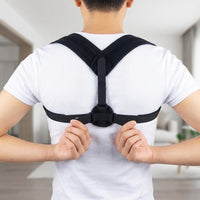 Back Support Belt Posture Corrector, Elastic Back Strap for Sports & Daily Use, Adjustable Back Straightener for Women & Men