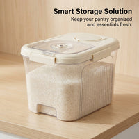 Storage Container 10kg Rice, Rice Dispenser with Measuring Cup, Airtight Kitchen Storage for Cereal, - Image 9