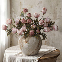 Artificial Vintage Peony Bouquet with Tea Rose