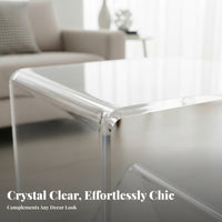 Transparent Tiered Table Multi-Functional Transparent C-Table Easy to Clean