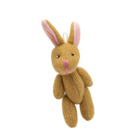 Small Stuffed Bunny with Hanging Cord Mini Bunny Keychain Pendant Embroidered Stuffed Pendant Cute for Keys